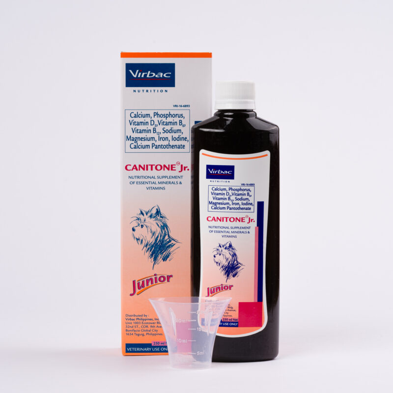 Virbac Canitone Jr. Vitamins and Growth Support 250ml for Dogs / 01 March Expiration