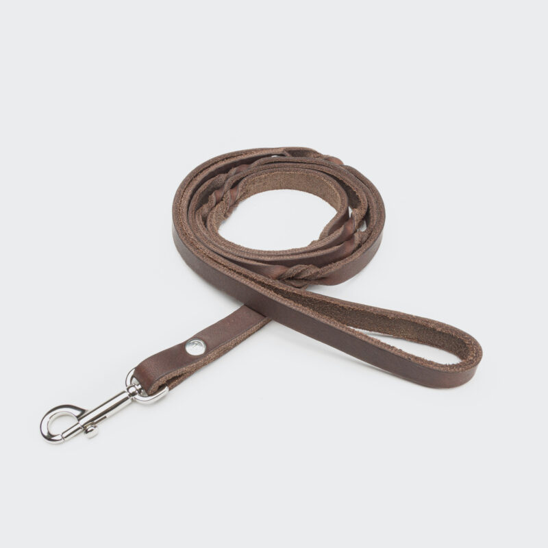 Cloud7 Dog Leash Riverlino with Hand Loop Saddle Brown