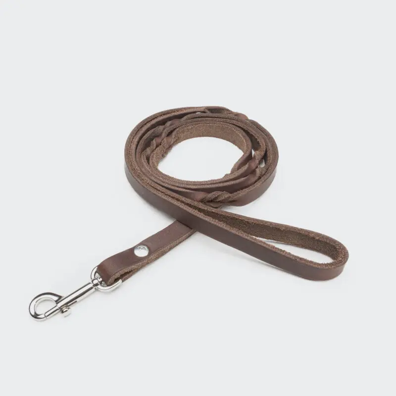 Cloud7 Dog Leash Riverlino with Hand Loop Saddle Brown