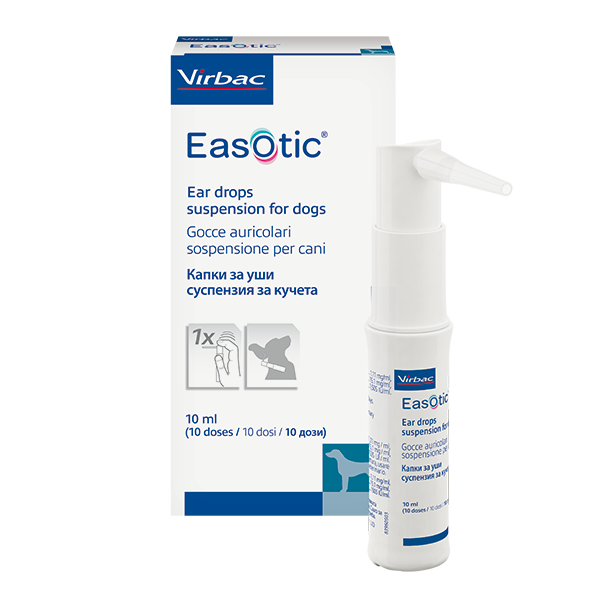 Virbac New Easotic Ear Drops Suspension for Dogs 10ml