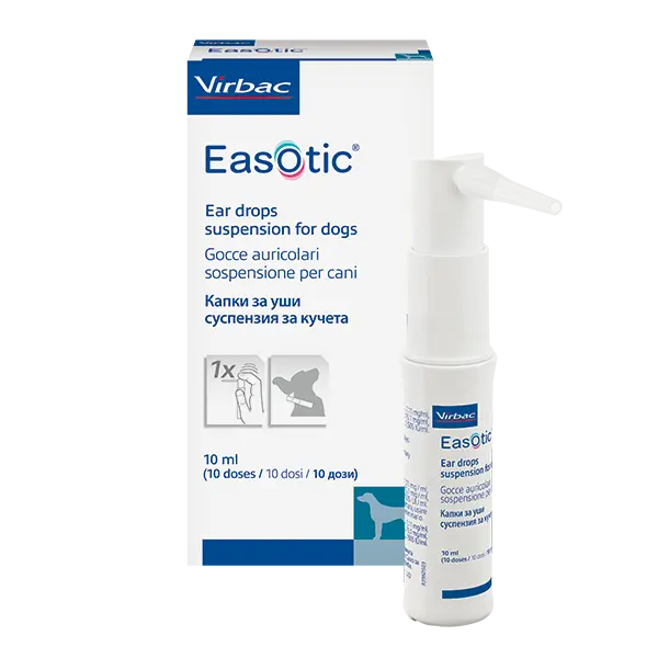 Virbac New Easotic Ear Drops Suspension for Dogs 10ml
