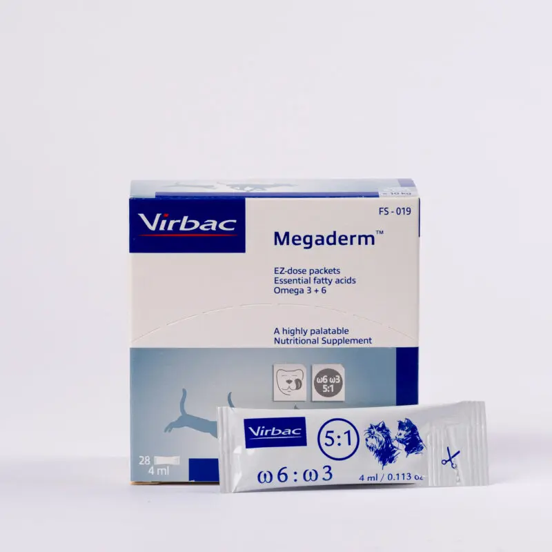 Virbac Megaderm Nutritional Supplement 1 box (28 sachets) / 4ml & 8ml