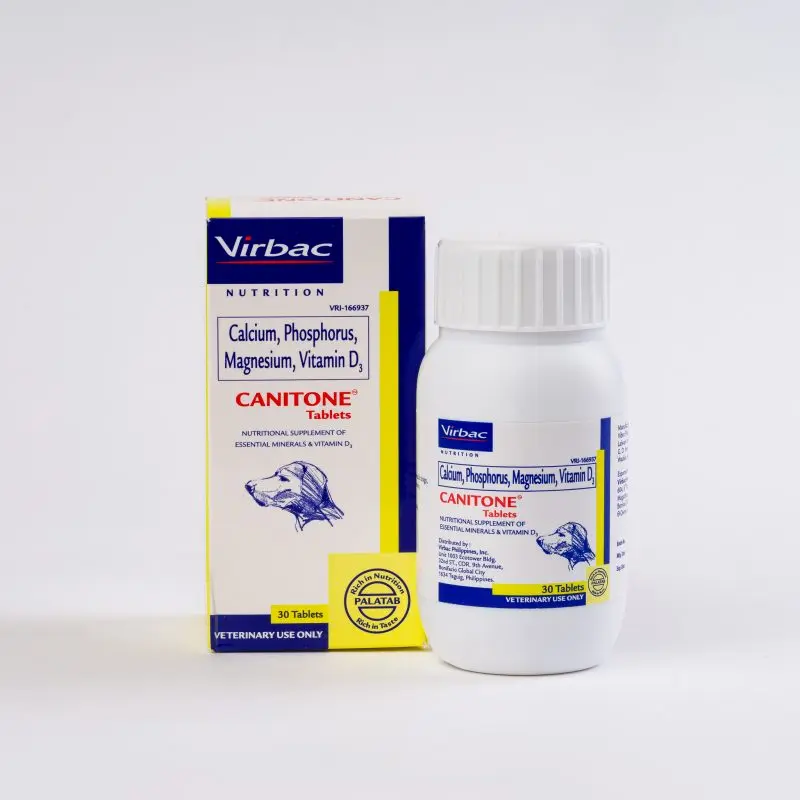 Virbac Canitone Calcium Supplement for Adult Dogs 30 Tablets